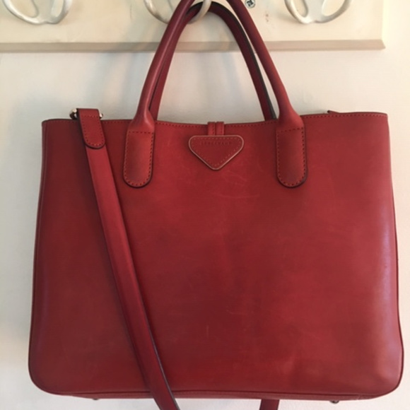 Longchamp Heritage Roseau Large Rust Leather Tote - Picture 2 of 8